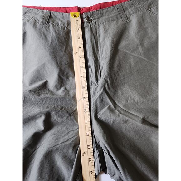 XHILARATION Y2K Green Red Nylon Cotton Blend Cargo Tech Wide Leg Pants SZ 20W - Picture 6 of 7